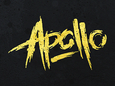 Apollo apollo brush grunge hardcore letter type typography word