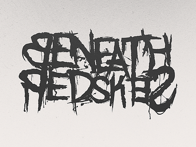 Beneath Red Skies band epic evil grunge hardcore ink logo metal type