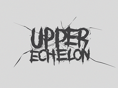 Upper Echelon apparel epic evil hardcore ink thrash type typography
