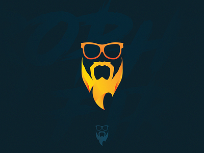 Prophet on Fire beard branding fire flame icon logo logo mark mark