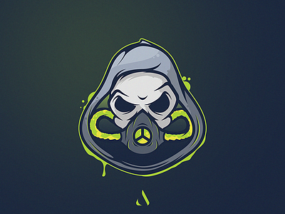 Gas mask Mascot brand gasmask logo mark mascot skull