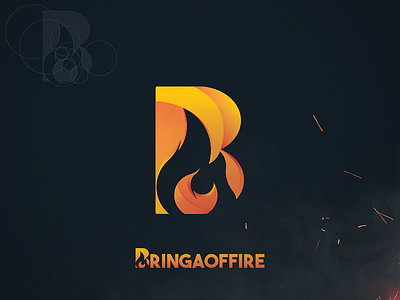 BringaOfFire Flame Logo - Twitch Streamer Logo branding flame logo logo mark streamer twitch