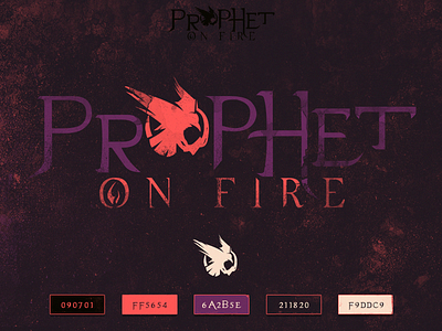 Prophet on Fire esports gaming hardcore logo raven twitch type