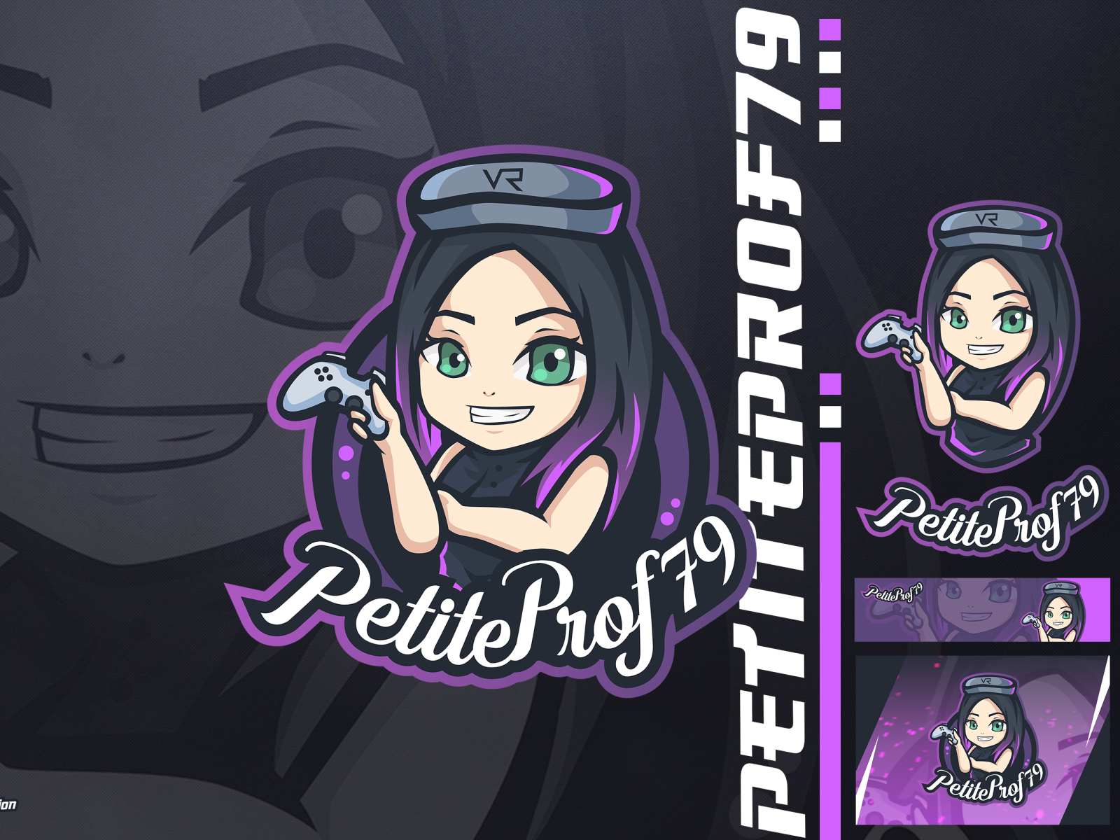 Cute Gamer Girl Mascot Logo Graphic by tkztype · Creative Fabrica