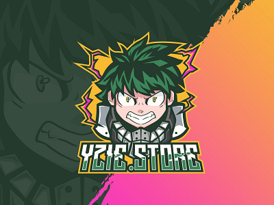 anime gamers mascot logo for twitch