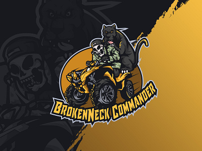 skeleton and bear mascot logo for twitch