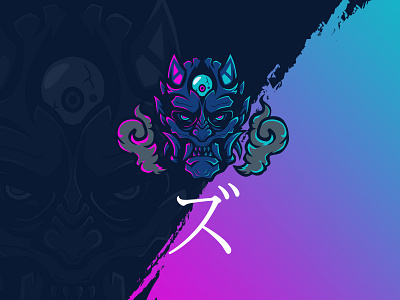 oni mascot logo for twitch