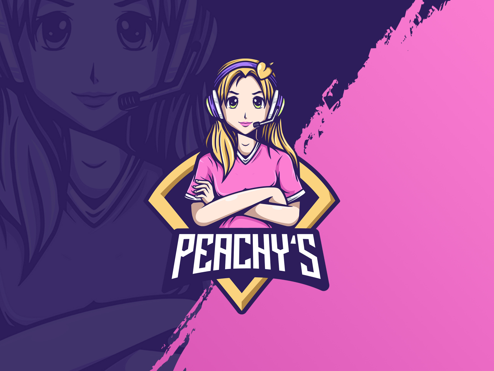 cute girl mascot logo for twitch by ruiproduction on Dribbble