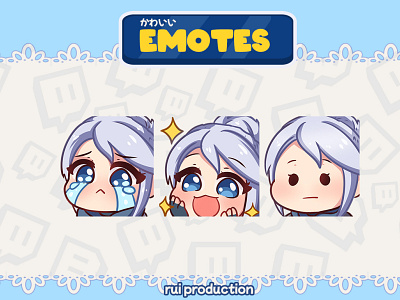 vtuber chibi emotes jett valorant twitch, sad, happy, ruiproduction