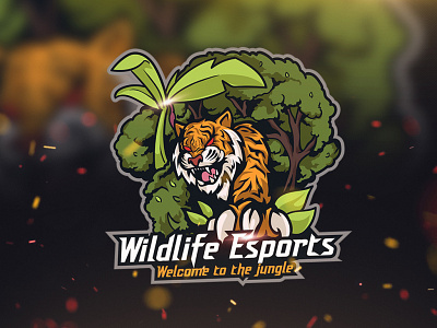 logo esport, mascot tiger, wildlife esports, gaming