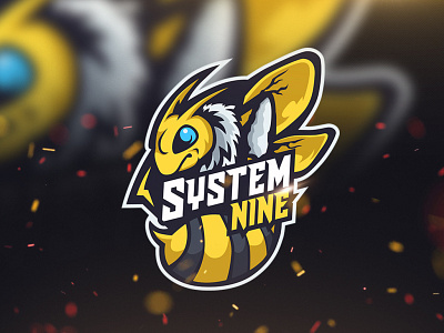 logo gaming,esport logo, mascot logo, systeam nine esport logo desain