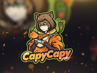 logo gaming,esport logo, mascot logo, capycapy mascot logo desain