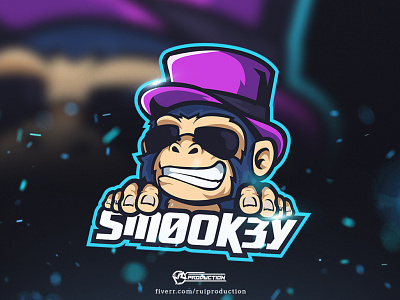 logo gaming, esport logo, mascot logo, Smok3y mascot logo desain