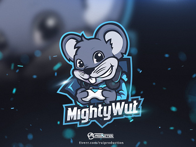 logo gaming, esport logo, mascot logo, MightyWut mascot logo desain