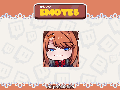 vtuber chibi emotes twitch, smug anmation