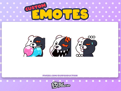 vtuber chibi emotes twitch, custome emotes, mascot chibi