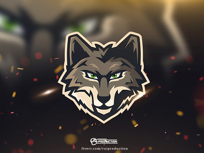 logo gaming, esport logo, mascot logo, wolf mascot logo animation branding desain graphic design