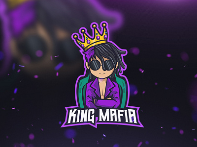 Logo gaming, Esport logo, Mascot Logo King Mafia