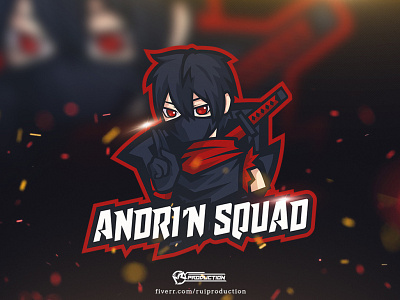 Logo Gaming, Esport Logo, Mascot Logo Andri'n Squad chibii mascot design logo logodesign streamer twitch twitch logo twitch.tv youtube logo