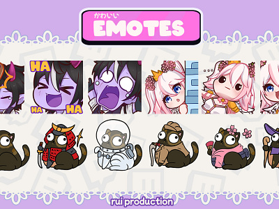 Emotes custom for vtuber chibi emotes twitch, Etc