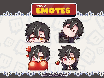 Emotes custom for vtuber chibi emotes twitch, Etc