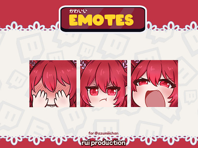 Emotes custom for vtuber chibi emotes twitch, Etc