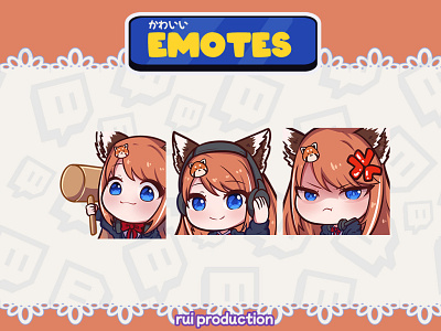 Emotes custom for vtuber chibi emotes twitch, Etc