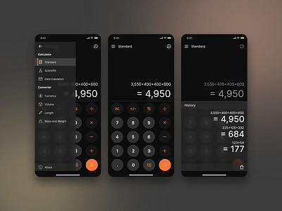 Calculator calculator app calculator ui mathematics numbers ui design uidesign visual design