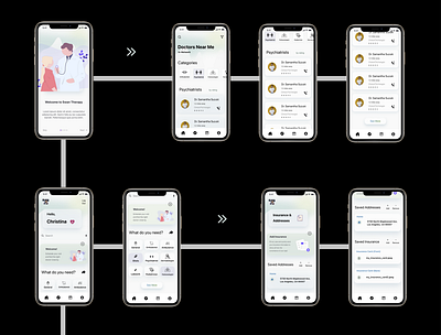 Swan Therapy (Medical App) / Part 1 branding design illustration logo medical ui