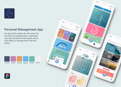 Personal Management App app figma modern ui ux