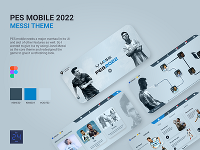 PES MOBILE 2022 - Messi Theme app branding design figma football messi mobile modern soccer ui uiux ux vector