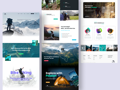 We Hike - Landing Page 3d animation app branding design figma graphic design illustration interaction landing page lead logo market modern motion graphics ui ux vector web website