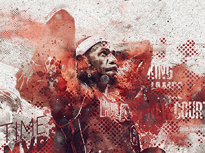 Lebron James | Play the Game ink lbj lebron james play the game poster spdz texture