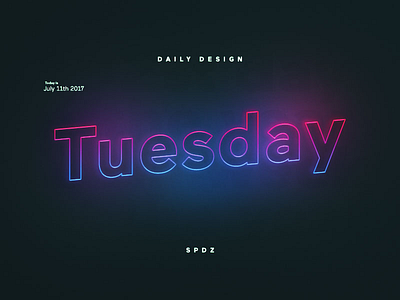 Today is Tuesday clean colors daily date design dribbble graphic design light month spdz tuesday