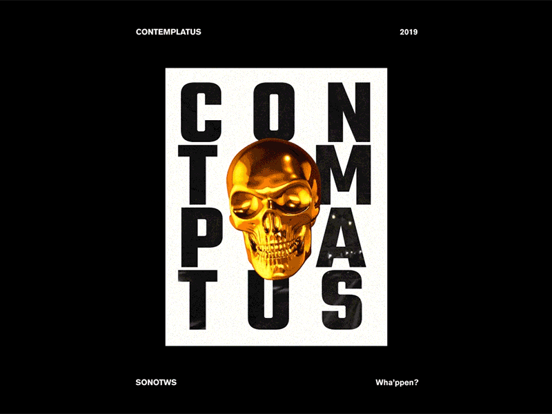 Contemplatus_Focus 3dposter contemplatus dailyposter dailyvideo designfeed designspiration focus graphicdesign itsnicethat motiondesign motiondesigner skull thoughts