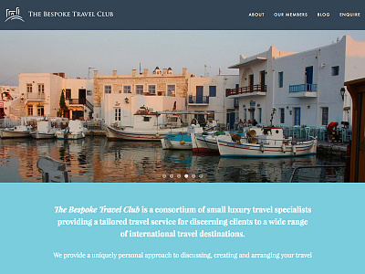 The Bespoke Travel Club css html5 jquery wordpress