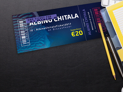 Ticket for Aquarium Webshop blue design e ticket photoshop print ticket