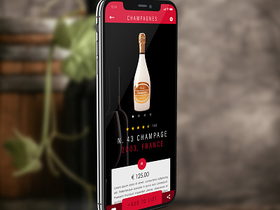 Wine App app design ios iphonex product page wine