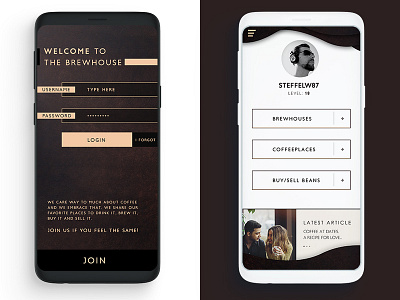 Coffee App Design