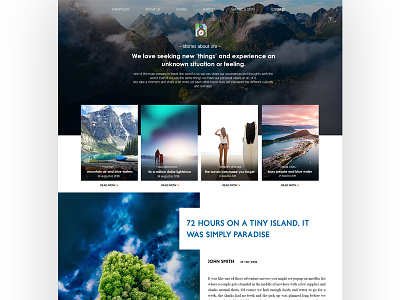 Newer version of Adventure Blog blocks design light minimal photoshop travel ui ui ux unserexperience userinterface webdesign website white wordpress