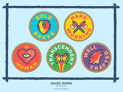 Good Work Quarterly Badges badges illustration