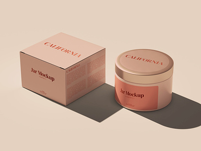 Cosmetic Jar and Box Mockup Download - 6 Psd files