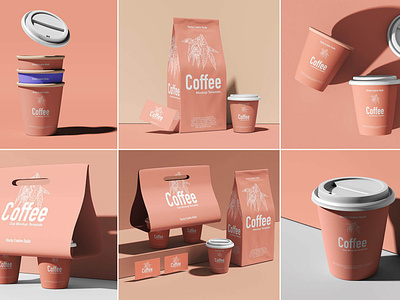 Coffee Branding Mockup Set - Mockup Line