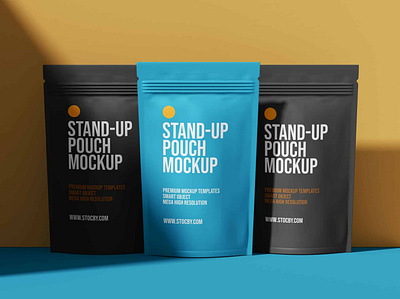 Standing Pouch Mockup Set - 7 PSD Files 3d branding design free mockup mockup mockup design mockup free mockup set stand up stand up pouch mockup standing pouch mockup