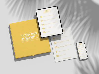 Disposable Pizza Boxes Mockup - Mockup World