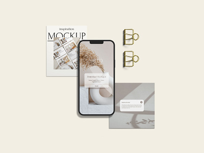 Mockup Scene Creator Bundle 3d branding design instagram mockup instagram post minimal mockup mockup mockup line mockup set scene creator scene creator mockup