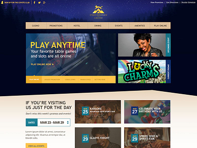 Spirit Mountain Casino web design