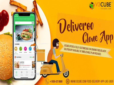 Deliveroo Clone App business deliverooclone deliveroocloneapp fooddeliveryapp mobileappdevelopement mobileappdevelopementcompany ondemandfooddelivery v3cube