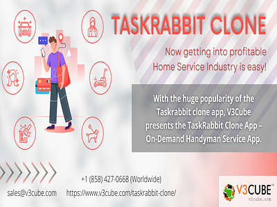 TaskRabbit Clone App – On-Demand Handyman Service App business mobileappdevelopement mobileappdevelopementcompany ondemandhandymanserviceapp taskrabbitclone taskrabbitcloneapp v3cube
