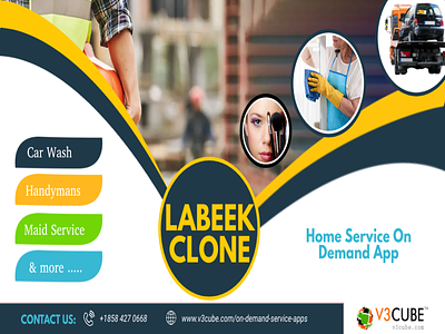 Labeek Clone - Home Service On Demand App business labeek clone mobile app developement on demand service apps uber for all services v3cube